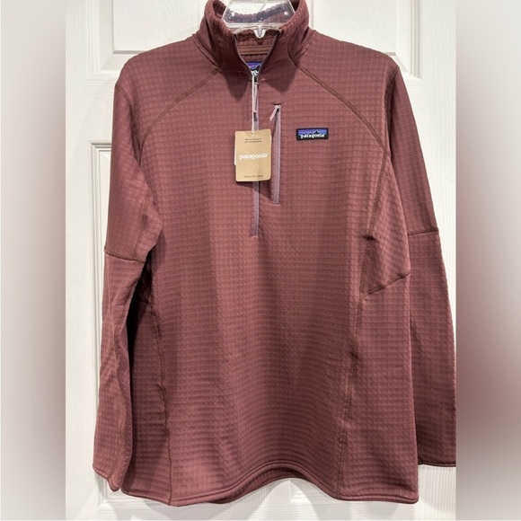 Patagonia Women's Large R1 Air Zip-Neck Pullover Performance Jacket Pink NWT - Picture 1 of 10